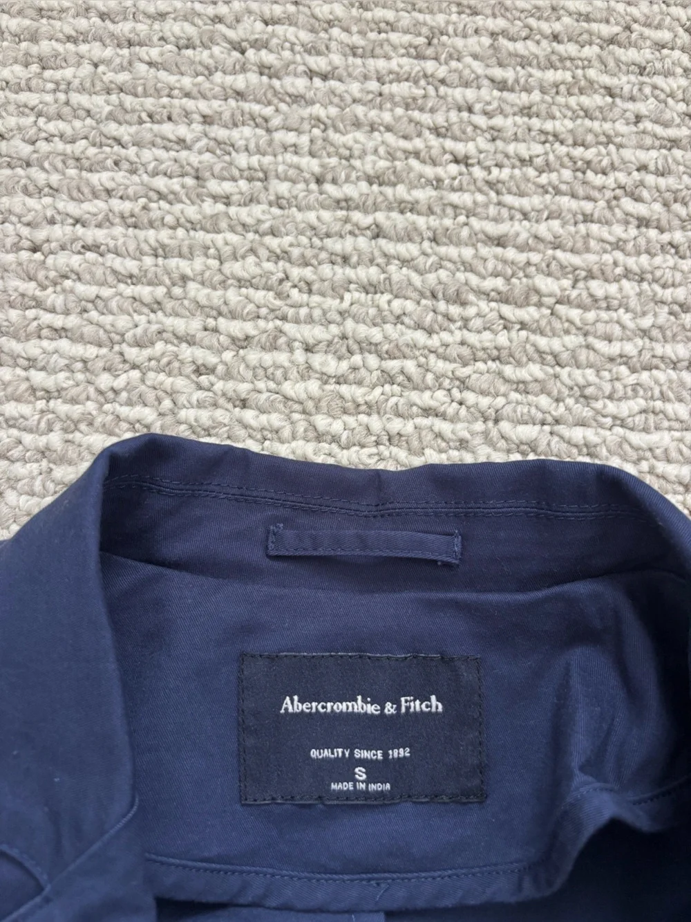 Abercrombie & Fitch Men’s Navy Blue 2 Button Blazer Sport Coat Size S 1320482